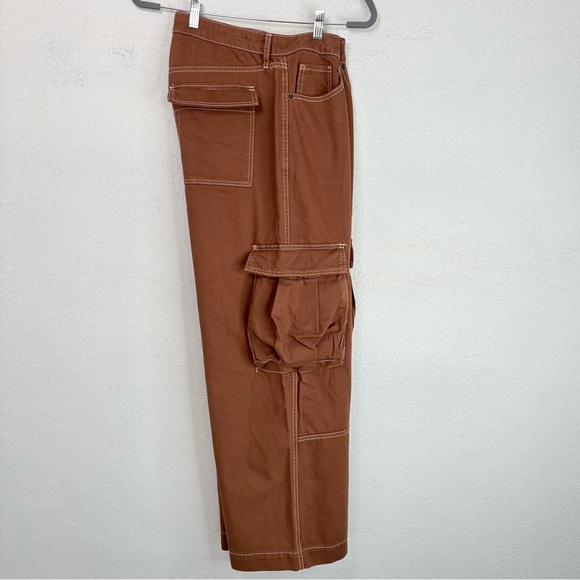 Wild Fable Women's Mid-Rise Baggy Cargo Pants Size 12R Rugged Twill Cotton NWT - Picture 5 of 9